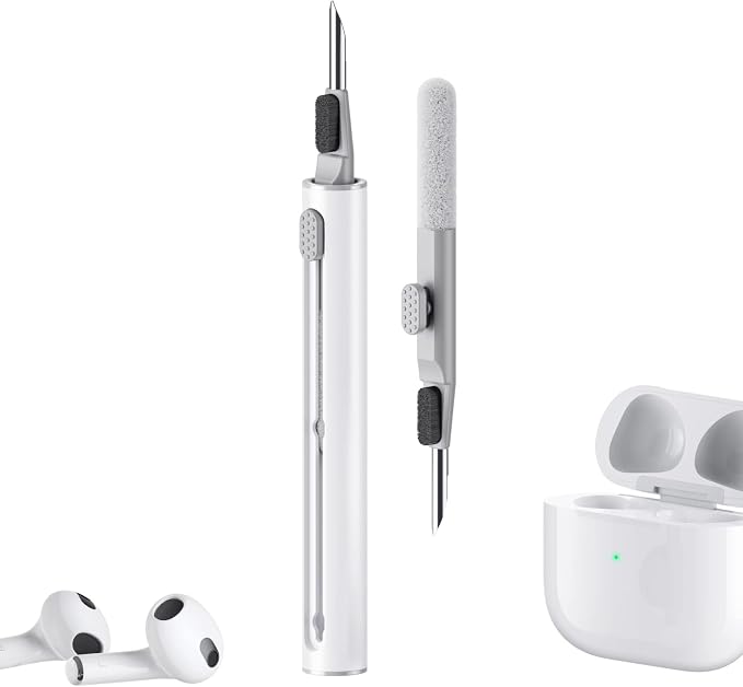 أدوات تنظيف متعددة الوظائف 3 في 1 لسماعات AirPods Pro - لون أبيض