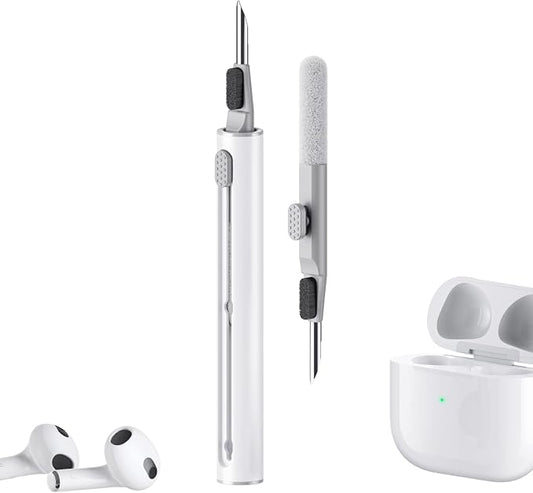 أدوات تنظيف متعددة الوظائف 3 في 1 لسماعات AirPods Pro - لون أبيض